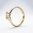 Klassieke gouden ring 14 karaat met ronde zirkonia