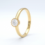 Gouden ring 14 karaat met zirkonia in klassieke kroonzetting
