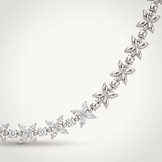Diamanten collier witgoud 5.55 ct