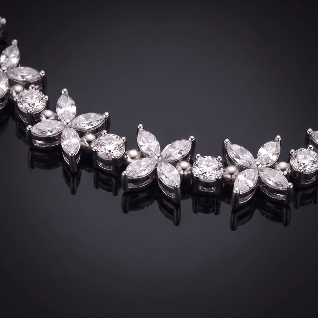 diamanten collier met 5.55 ct natuurlijke diamanten