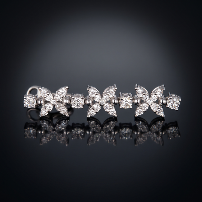 Diamanten oorbellen met 1.34 ct natuurlijke diamanten