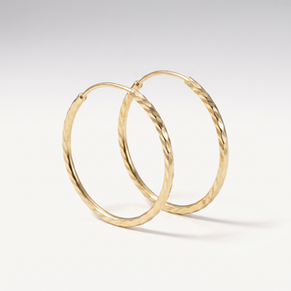 Dunne gouden creolen 17 mm