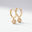 Gouden mini creolen met zirkonia kubus, 8,8 mm