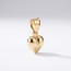 Gouden hanger met bol hartje, 12,5 mm