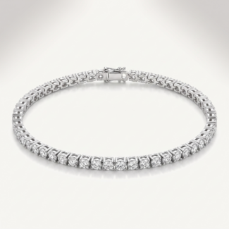 Witgouden tennisarmband met zirkonia