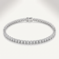 Witgouden tennisarmband 14 karaat, verstelbaar 17-18,5 cm