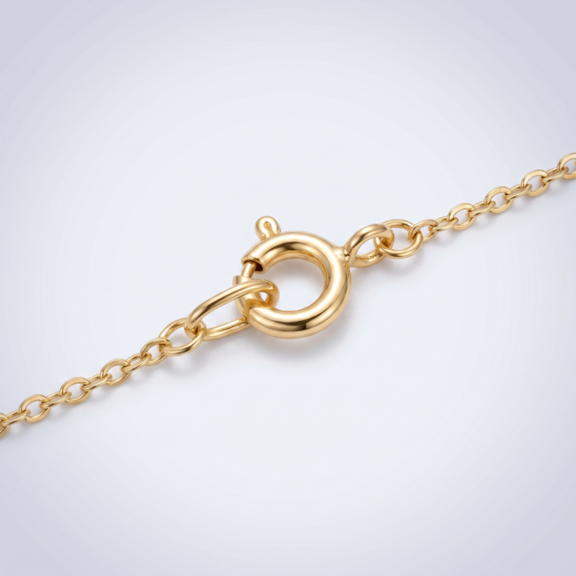 Gouden collier sterrenbeeld weegschaal zirkonia 41-44 cm