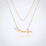 Gouden collier Zulfiqar zwaard Ali ketting zirkonia 46,5 cm