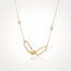 Gouden collier schakelketting zirkonia 42-45,5 cm