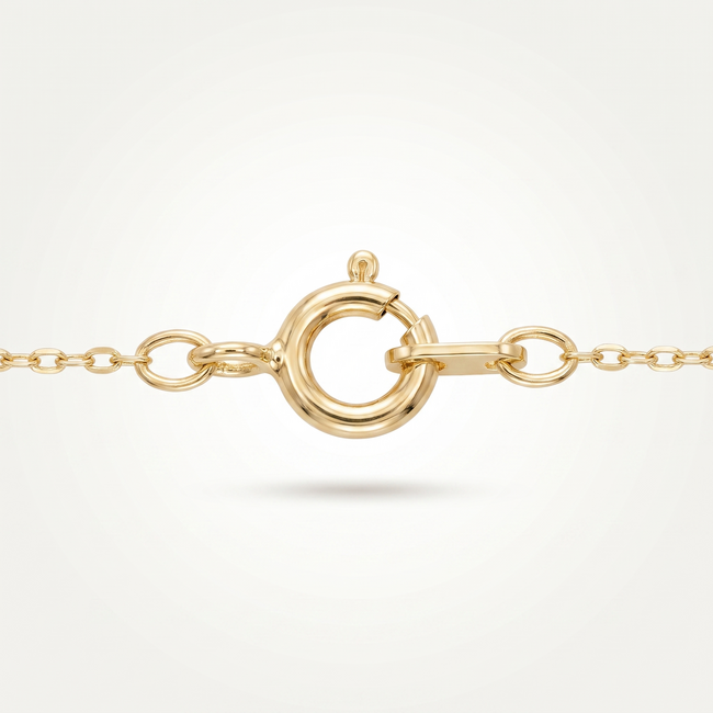 Gouden collier infinity ketting zirkonia 45 cm