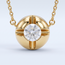 Gouden collier minimalistisch bal zirkonia 43 cm