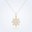 Gouden collier sneeuwvlok zirkonia 41,5 cm