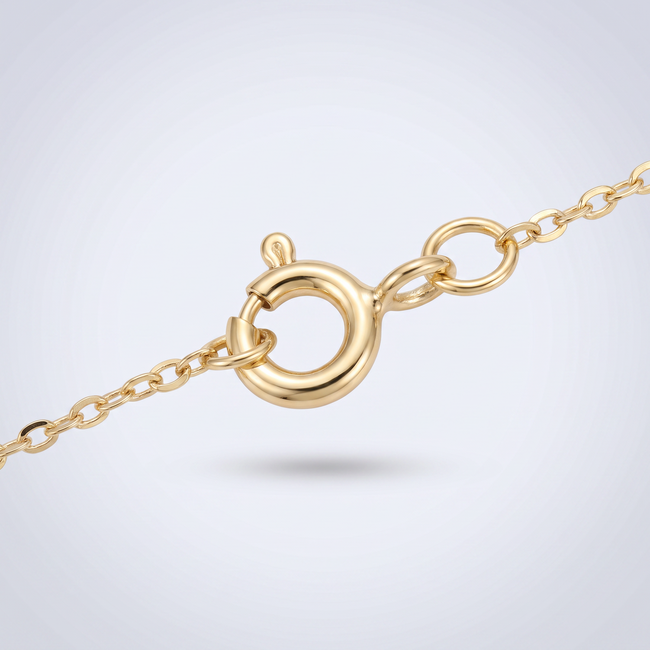 Gouden collier sneeuwvlok zirkonia 41,5 cm