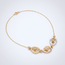 Gouden collier tricolor schakelketting 42-45 cm