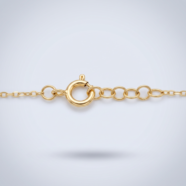 Gouden collier tricolor schakelketting 42-45 cm