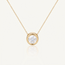 Gouden Collier Solitair Rond Zirkonia 40cm