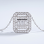 Witgoud Collier Emerald Halo Baguette 42cm