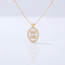 Gouden Collier Ovaal Halo Baguette 42,5cm