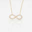 Gouden Collier Infinity Pavé Zirkonia 44cm