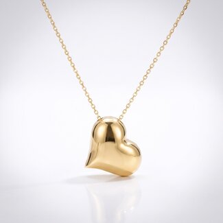 Gouden collier hart statement