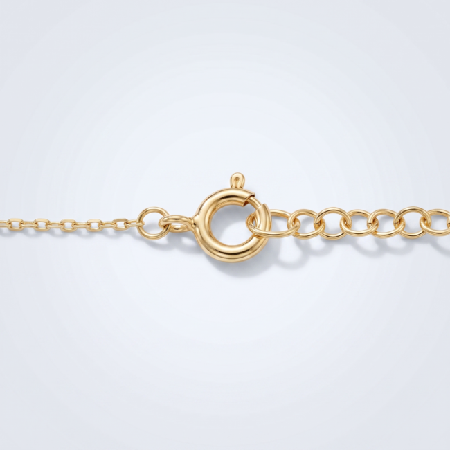 Gouden Collier Paperclip Schakel 42-45cm