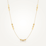 Gouden Collier Blaadjes Schakel 42-45cm