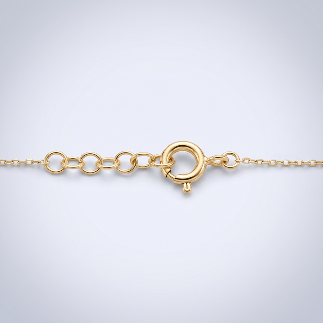 Gouden Collier Blaadjes Schakel 42-45cm