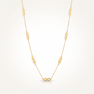 Gouden collier infinity station