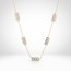 Bicolor Collier Dubbele Pijl Zirkonia 42-44,5cm