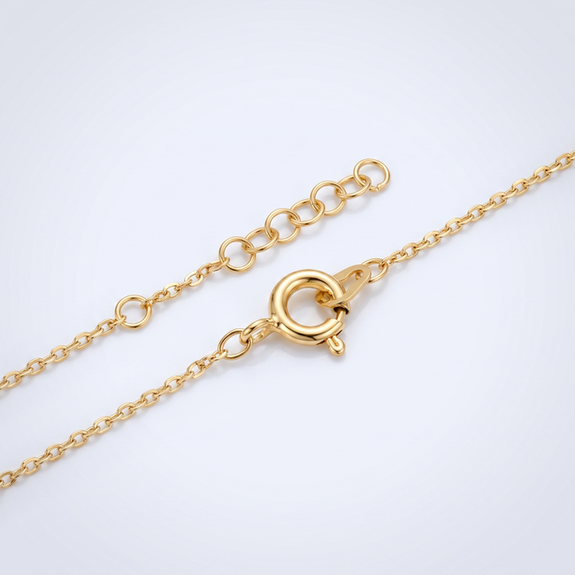 Gouden Collier Graveerbare Hanger 42cm