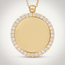 Gouden Collier Graveerbare Hanger 42cm