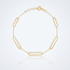 Gouden Schakelarmband Paperclip 17,5-19cm