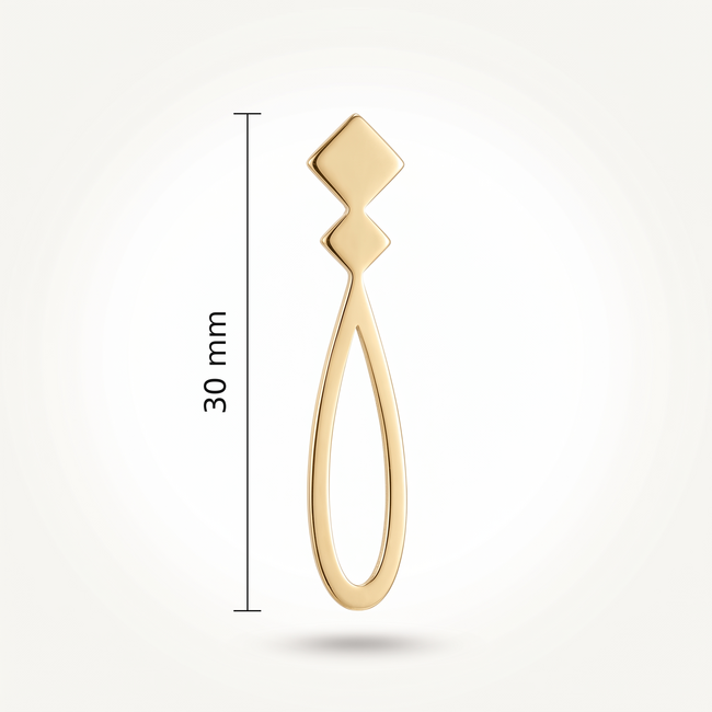 Gouden Collier Open Druppel Hanger 43-45,5cm