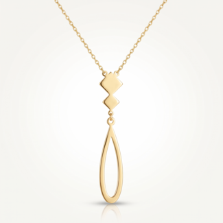 Gouden collier open druppel