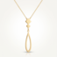 Gouden Collier Open Druppel Hanger 43-45,5cm