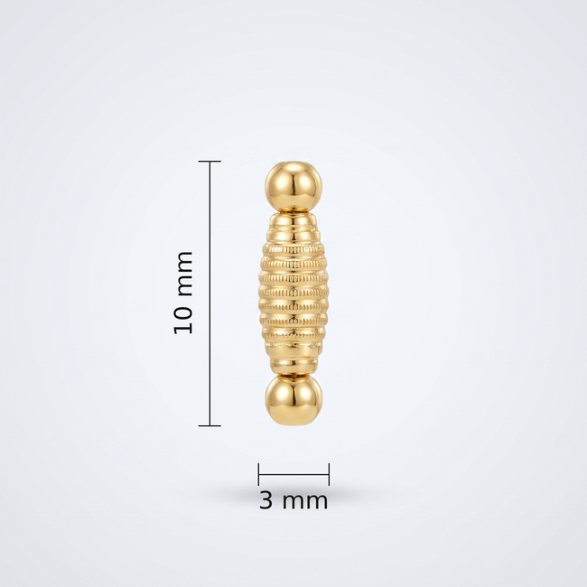 Bolletjesketting goud 43.5-46 cm