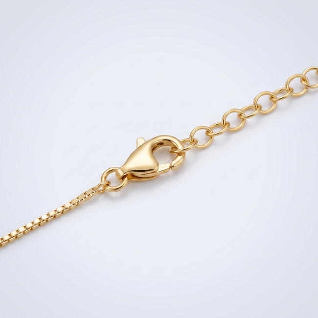 Bolletjesketting goud 43.5-46 cm
