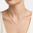 V-collier zirkonia goud 45 cm