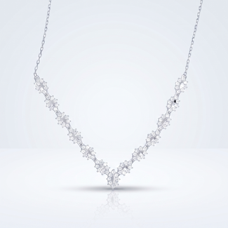 Sieradenset witgoud marquise