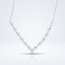 Sieradenset witgoud marquise ketting en ring