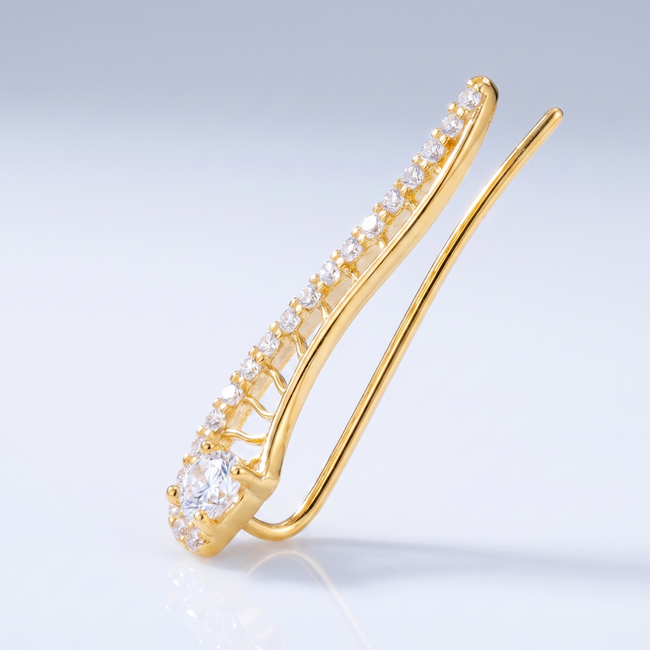Ear Climber Zirkonia 22K 2,5 cm