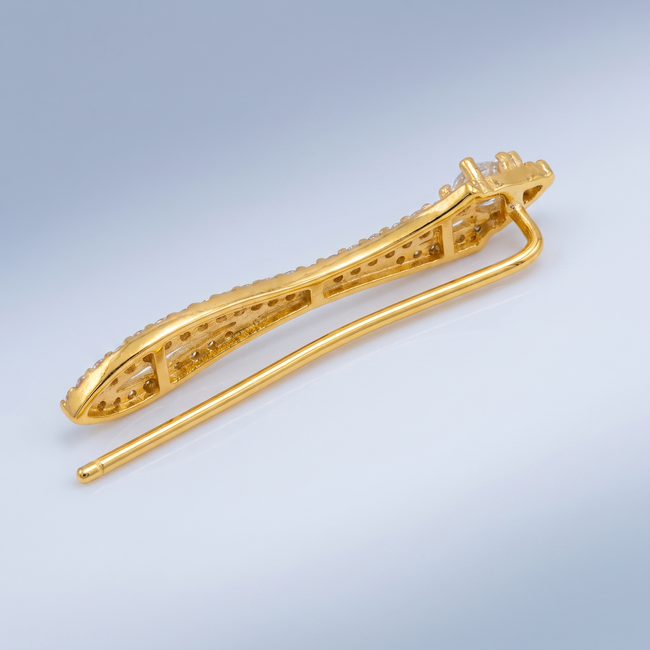 Ear Climber Zirkonia 22K 2,5 cm
