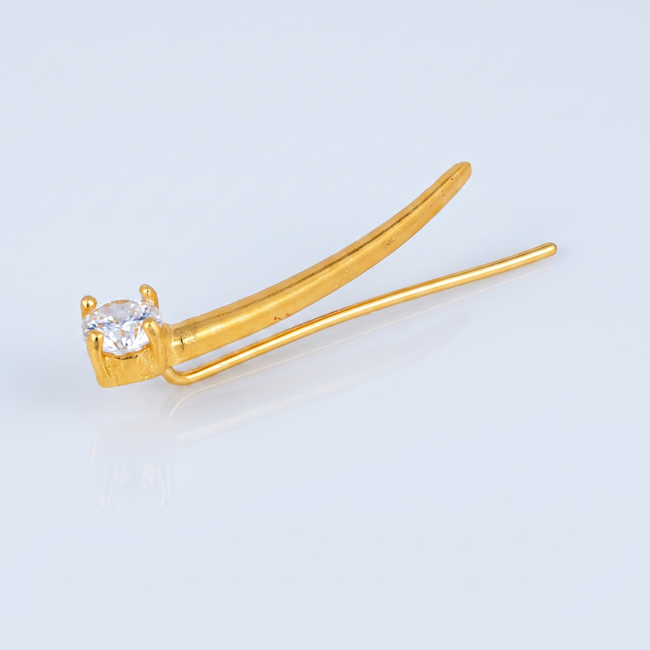 Minimalistische Ear Climber 22K 22mm