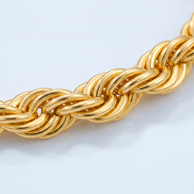Rope Chain Armband 22K 4mm 20cm