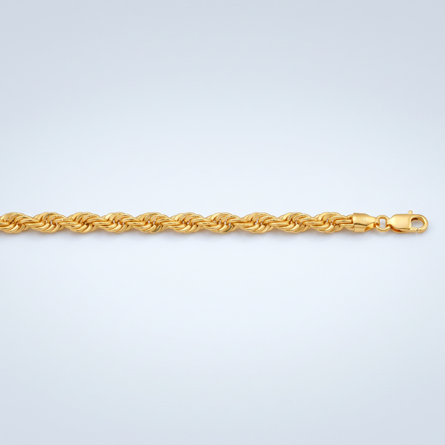 Rope Chain Armband 22K 4mm 20cm
