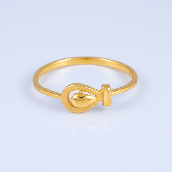 22 Karaat Gouden Ring Dames Fijne Druppelmotief