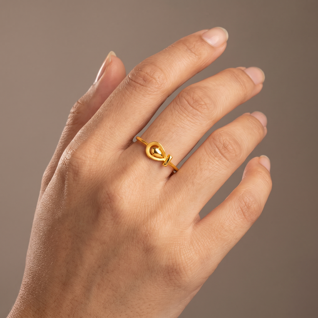 22 Karaat Gouden Ring Dames Fijne Druppelmotief