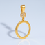 Gladde Gouden Hanger Voor Ceyrek Munt Zonder Steen