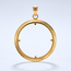 Gouden Ovale Hanger Voor Yarim Altin Ziynet Munt