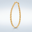 Gouden Gedraaide Armband Dames 18 cm 4mm Breed